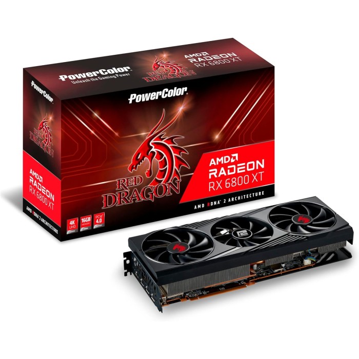 Відеокарта PowerColor Radeon RX 6800 XT Red Dragon 16 Gb GDDR6 (AXRX 6800XT 16GBD6 3DHR/OC)