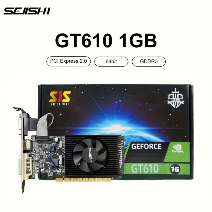 Відеокарта SEJISHI GeForce GT 610 1Gb DDR3 (SEJISHI GT610-1G)