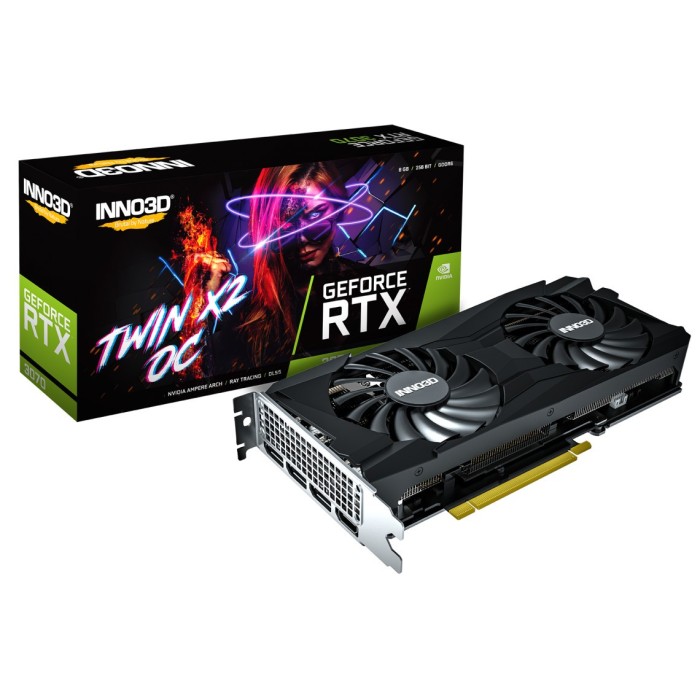Відеокарта INNO3D GeForce RTX 3070 Twin X2 OC 8GB GDDR6 (N30702-08D6X-1710VA32L)
