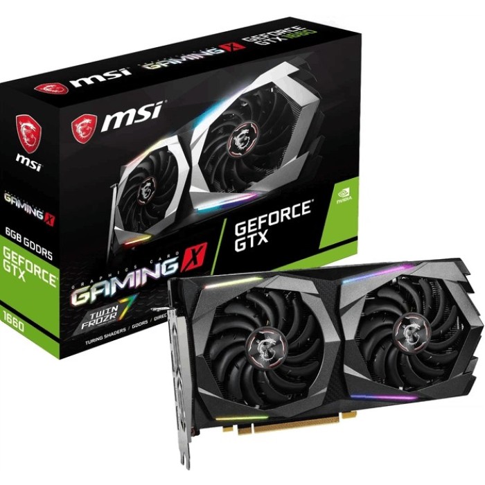 Відеокарта MSI PCI-Ex GeForce GTX 1660 Gaming X 6G 6GB GDDR5 (192bit) (1860/8000) (3 x DisplayPort, 1 x HDMI) (GeForce GTX 1660 GAMING X 6G)