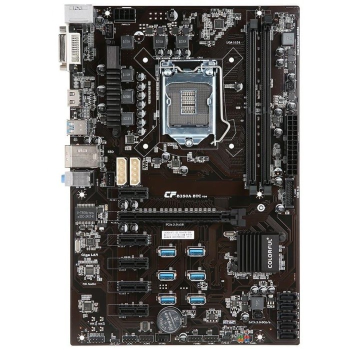 Материнська плата Colorful B250A-BTC (s1151, Intel B250, ATX) (B250A-BTC)