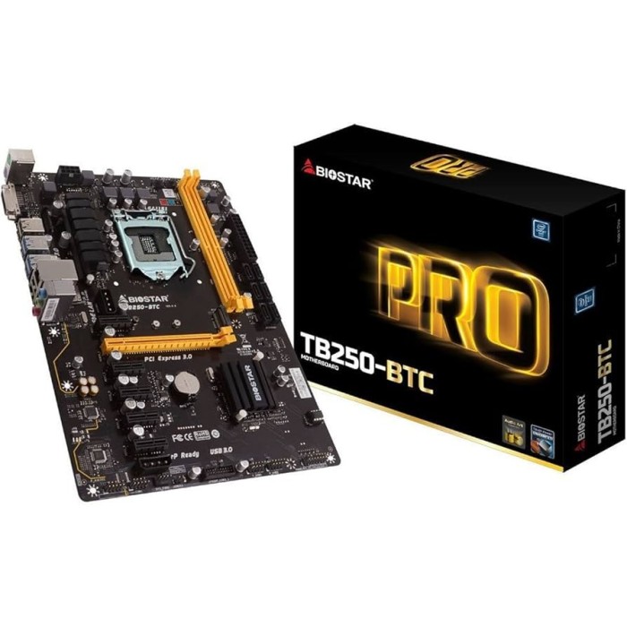 Материнська плата Biostar TB250-BTC Pro Ver. 6.0 (S1151, INTEL B250, ATX) (TB250-BTC PRO VER. 6.0)