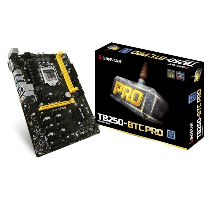 Материнська плата Biostar TB250-BTC PRO (S1151, INTEL B250, ATX) (TB250-BTC PRO)