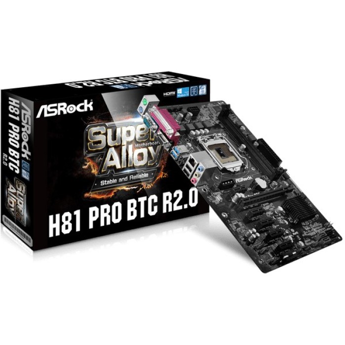 Материнська плата AsRock H81 Pro BTC R2.0 (S1150, INTEL H81, ATX) (H81 Pro BTC)
