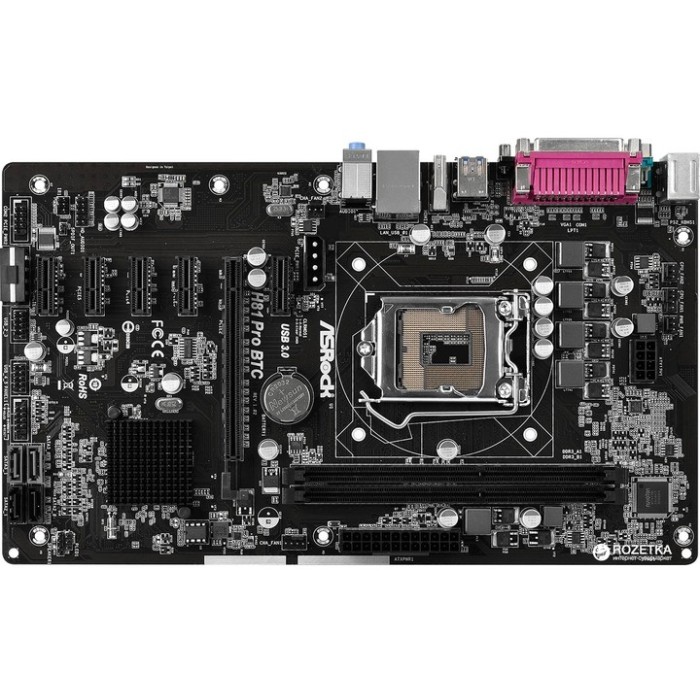 Материнська плата AsRock H81 Pro BTC R2.0 (S1150, INTEL H81, ATX) (H81 Pro BTC)