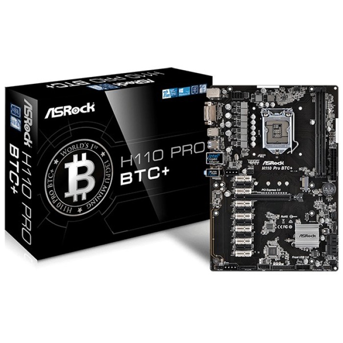 Материнська плата ASRock H110 Pro BTC+ (S1151, INTEL H110, ATX) (H110 Pro BTC+)