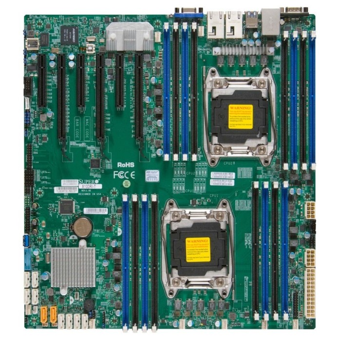 Материнська плата Supermicro X10DRi (2xSocket 2011, Intel C612, 3xPCI-E 3.0 x16, E-ATX) (Supermicro MBD-X10DRI-O)