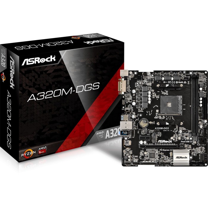 Материнська плата ASRock A320M-DGS (sAM4, AMD A320, microATX) (A320M-DGS/M/ASRK)