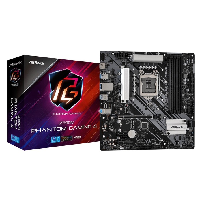 Материнська плата ASRock Z590M Phantom Gaming 4 (s1200, Intel Z590, MicroATX) (Z590M PHANTOM GAMING 4)