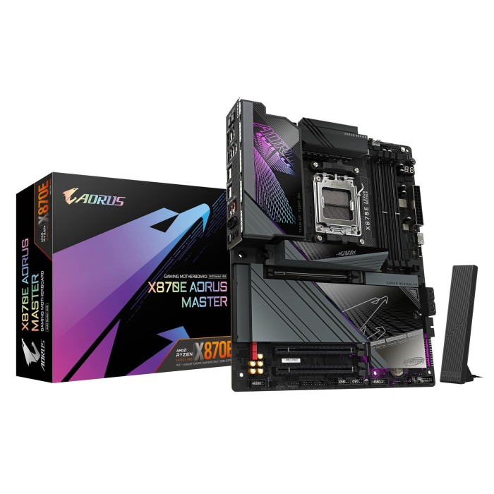Материнська плата GIGABYTE X870E AORUS MASTER sAM5 X870 4xDDR5 M.2 HDMI Typc-C ATX (X870E_AORUS_MASTER)