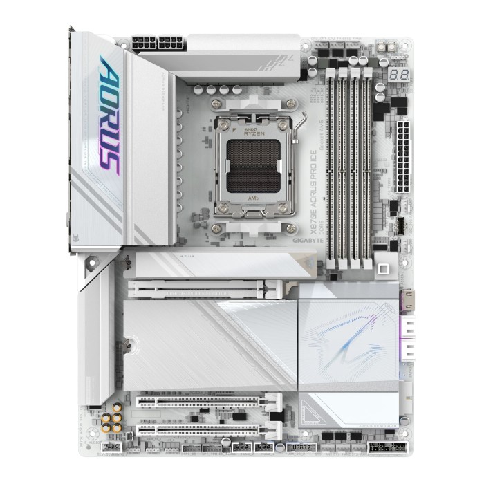 Материнська плата GIGABYTE X870E AORUS PRO ICE sAM5 X870 4xDDR5 M.2 HDMI Wi-Fi BT ATX (X870E_AORUS_PRO_ICE)