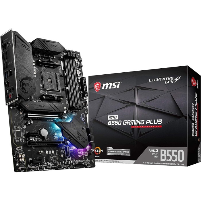 Материнська плата MSI MPG B550 Gaming Plus (sAM4, AMD B550, PCI-Ex16) (MPG B550 Gaming Plus)