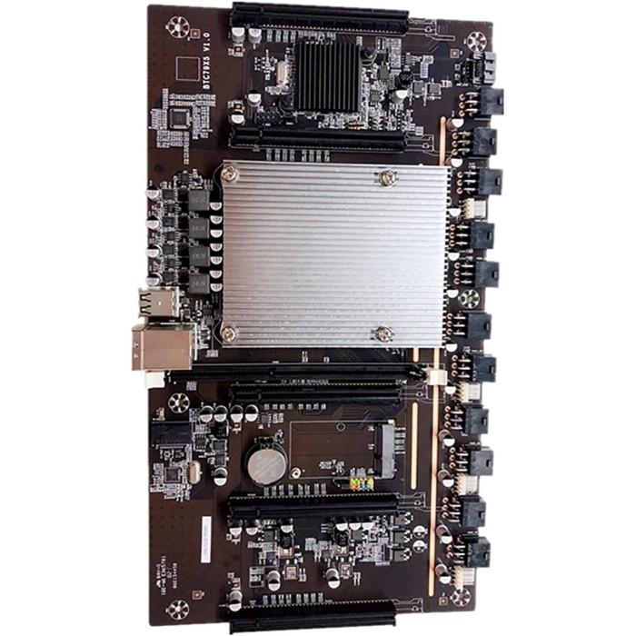 Материнська плата HOT-BTC Mining Motherboard BTC79X5 V1.0 LGA 2011 DDR3 Supports 32G 60mm Pitch Su (BTC79X5)