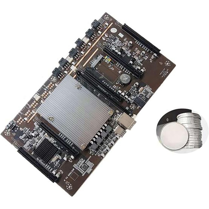 Материнська плата HOT-BTC Mining Motherboard BTC79X5 V1.0 LGA 2011 DDR3 Supports 32G 60mm Pitch Su (BTC79X5)