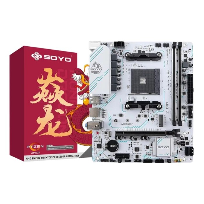 Материнская плата SOYO B450M D4 Pro Socket AM4 DDR4 M.2 NVME PCIE 3.0 SATA3.0 (SY-B450M D4 PRO)