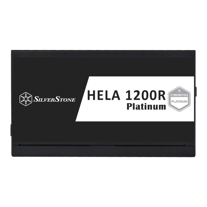 Блок живлення SilverStone Hela Cybenetics (1200W), >90%, 80+ Platinum, 135мм, 1xMB 24pin(20+4), 2xCPU 8pin(4+4), 3xMolex, 12xSATA, 6xPCIe 8pin(6+2), 1x12VHPWR, 1xFDD, Fully Modular (SST-HA1200R-PM)
