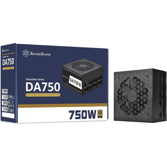 Блок живлення SilverStone Decathlon (750W), >90%, 80+ Gold, 120мм, 1xMB, 24pin(20+4), 2xCPU 8pin(4+4), 6xMolex, 8xSATA, 4xPCIe 8pin(6+2),Fully modular (SST-DA750-G)