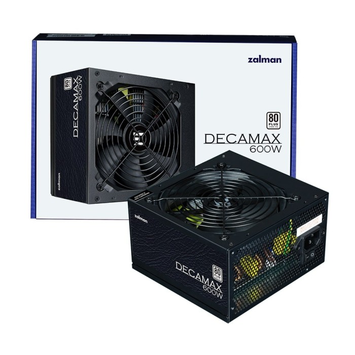 Блок живлення Zalman Decamax (600W) 85%, 80 Plus, 120мм, 1xMB 24pin(20+4), 1xCPU 8pin(4+4), 3xMolex, 6xSATA, 2xPCIe 8pin(6+2) (ZM600-LX3)