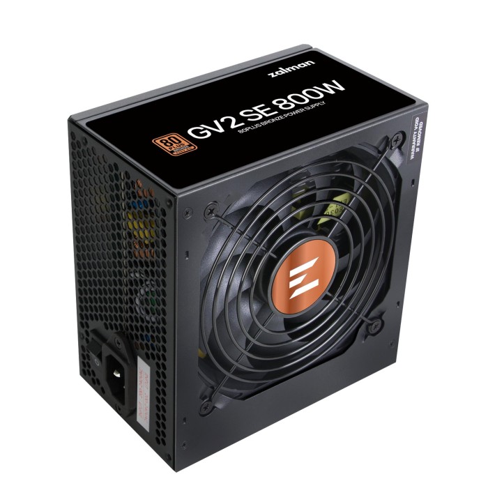 Блок живлення Zalman GV2SE (800W) 88%, 80+ Bronze, 120мм, 1xMB 24pin(20+4), 1xCPU(4+4 pin + 8pin), 4xMolex, 8xSATA, 4xPCIe 8pin(6+2) (ZM800-GV2SE)