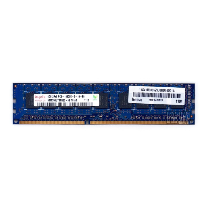 Оперативна пам'ять Hynix Equivalent RAM 4GB 2Rx8 DDR3 1333MHz (HMT351U7BFR8C-H9)