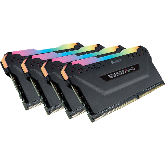 Комплект оперативної пам`яті Corsair 32 GB (4x8GB) DDR4 3600 MHz Vengeance RGB Pro Black (CMW32GX4M4D3600C18)