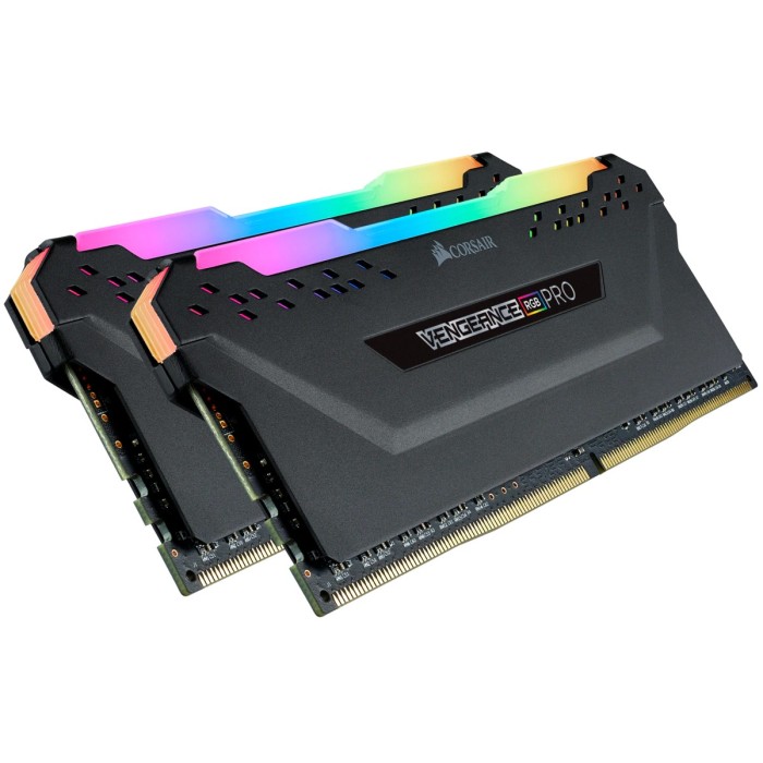 Комплект оперативної пам`яті Corsair 16 GB (2x8GB) DDR4 3600 MHz Vengeance RGB Pro Black (CMW16GX4M2D3600C18)