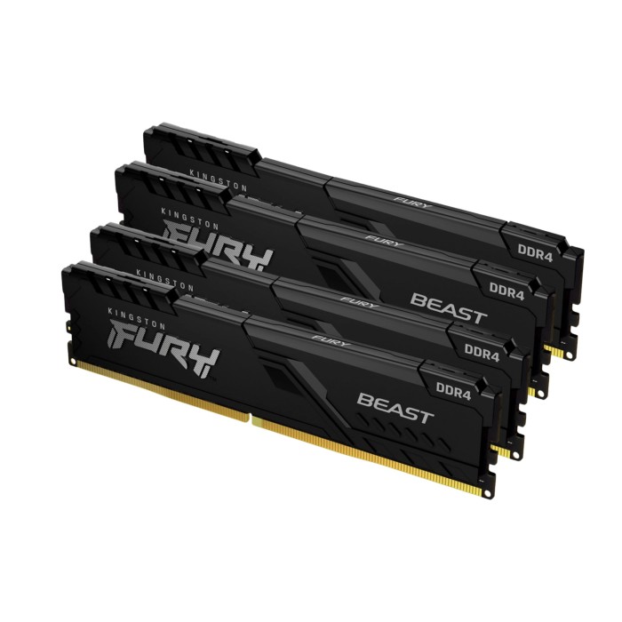 Комплект оперативної пам'яті Kingston FURY 3600 MHz (4x16GB) 64 GB DDR4 Beast Black (KF436C18BBK4/64)