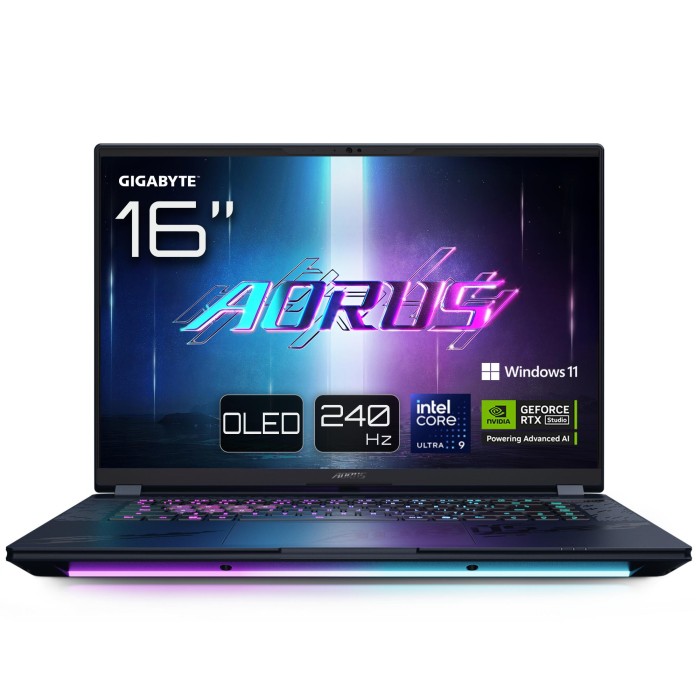 Ноутбук AORUS MASTER 16 16.0 QHD OLED 240Hz, INTEL ARL HX Ultra9, 32GB, F2TB, NVD5080-16, W11, чорний (AORUS_16_BYHC5UAE65S)