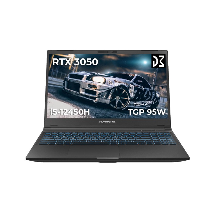 Ноутбук Dream Machines RG3050-15 15.6FHD IPS, Intel i5-12450H, 32GB, F512GB, NVD3050-4, DOS, чорний (RG3050-15UA59)