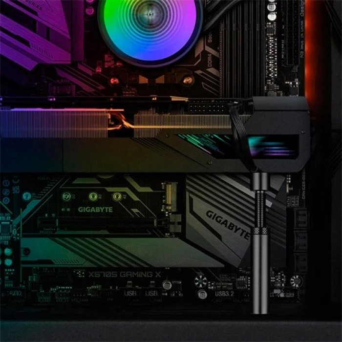 Підставка підпірка тримач вертикальний для відеокарти, 73-120мм (Black) (GX-30Plus black)