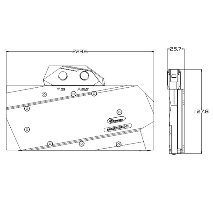 Система водяного охолодження BYKSKI Ice Dragon 12V RGB+Backplane (N-GV3090GMOC-X)