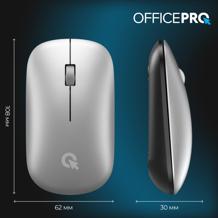 Миша OfficePro M225S Silent Click Wireless Silver (M225S)