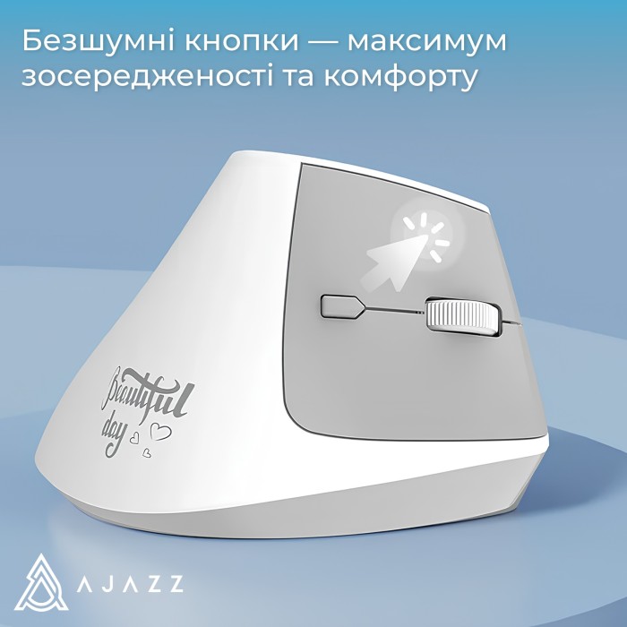 Бездротова миша Ajazz i300 White (i300-W) (i300-W)