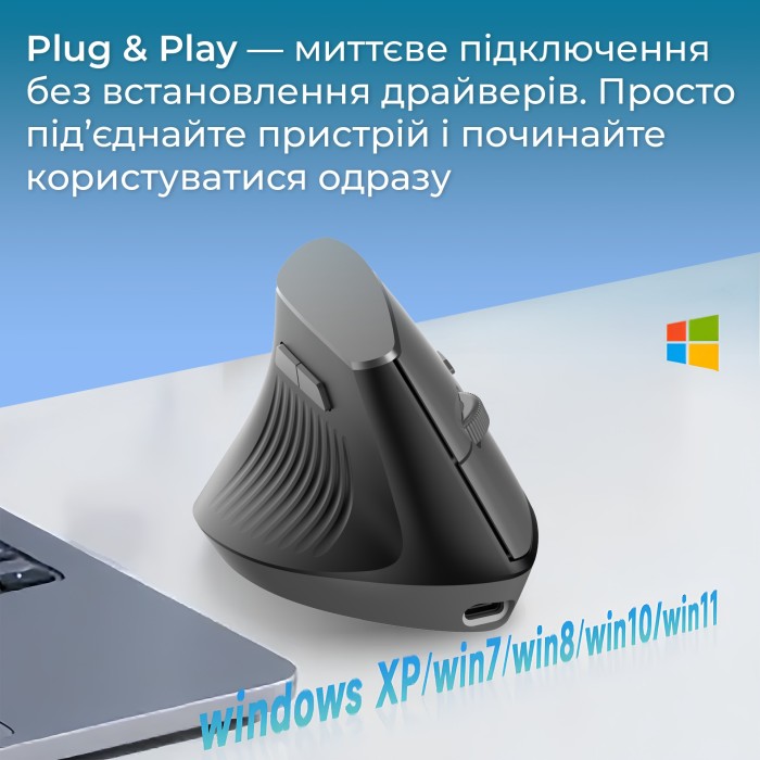 Бездротова миша Ajazz i300 Black (i300-B) (i300-B)