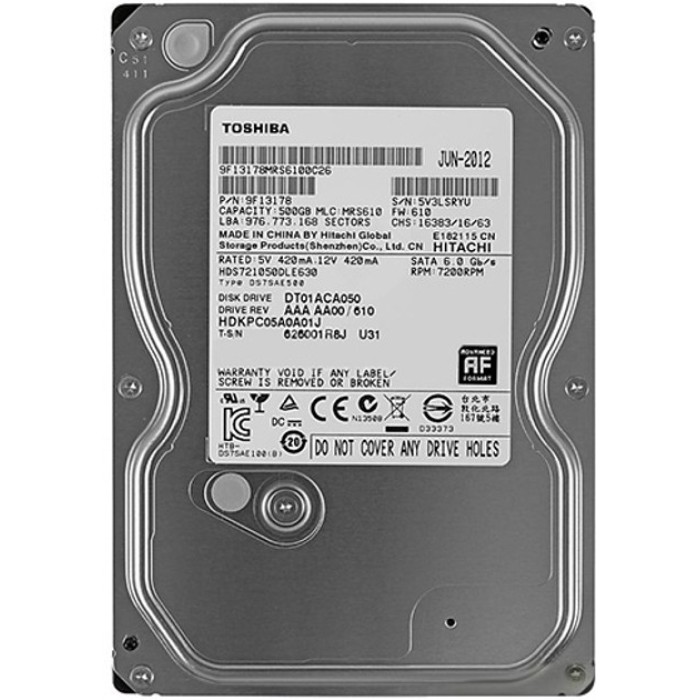Жорсткий диск HDD Toshiba 500GB 3.5 (DT01ACA050)