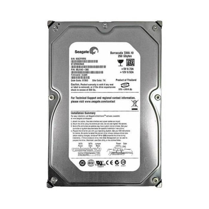 Жорсткий диск Seagate 250GB 7200rpm 16MB SATAII (ST3250620AS)