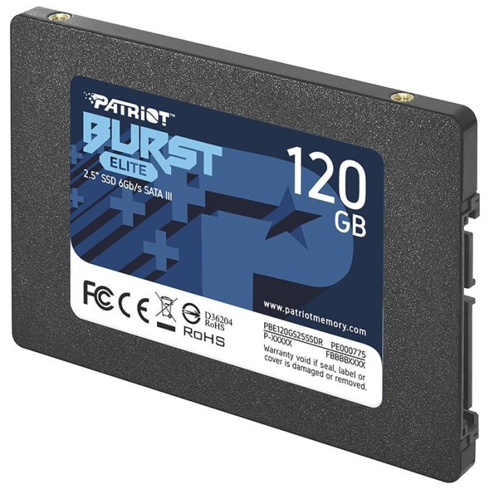 Patriot Burst Elite SSD 120GB 2.5` SATAIII TLC (PBE120GS25SSDR)