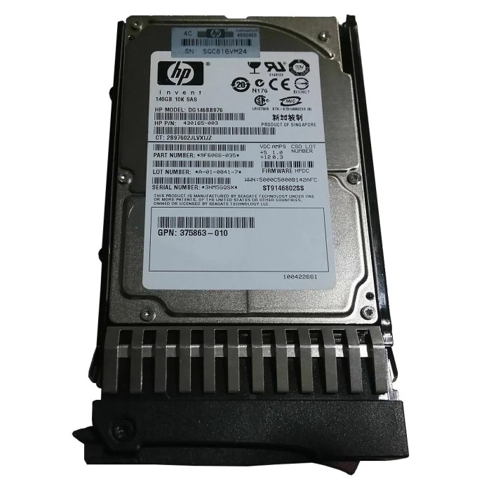 Жорсткий диск HP HDD 146GB 10K 3G SAS 2.5'' (DG146BAAJB) (HP_HDD_146GB_10K_3G_SAS_2.5''_(DG146BAAJB))