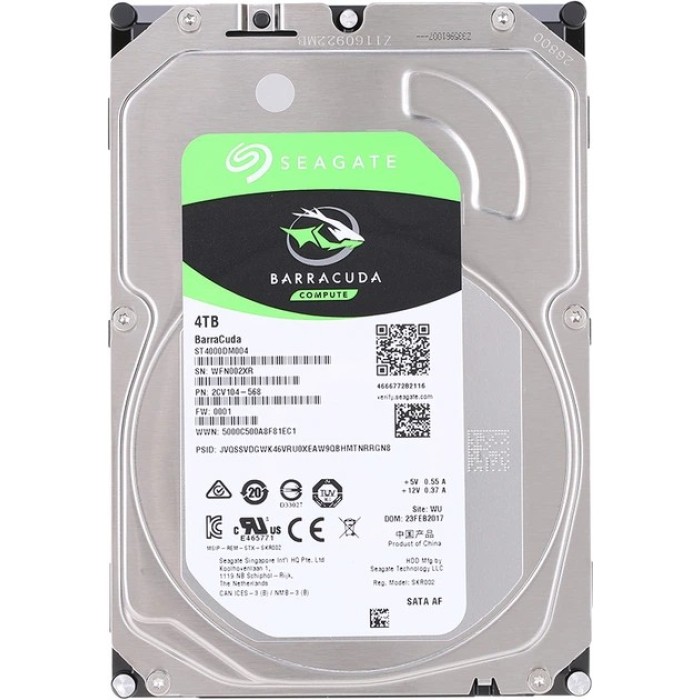 Жорсткий диск Seagate BarraCuda HDD 4TB 5400rpm 256MB 3.5 SATA III (ST4000DM004)