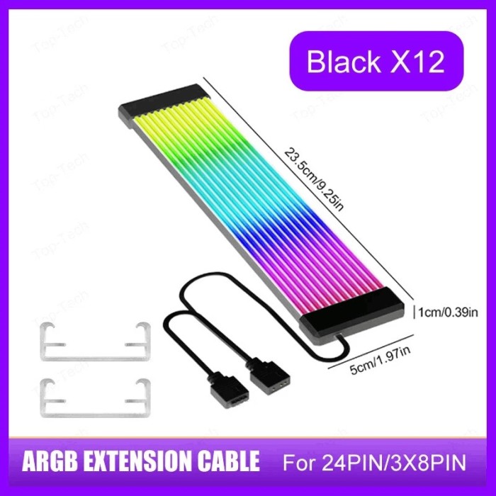 Кабель підсвічування ARGB Sync Flexible LED Strip Light For 12/24PIN Black (ID72181652040368929)