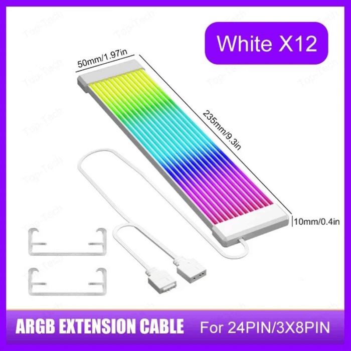 Кабель підсвічування ARGB Sync Flexible LED Strip Light For 12/24PIN White (ID72181652040368928)