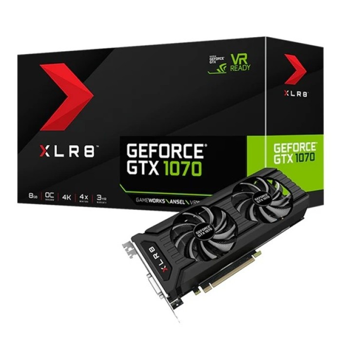 Відеокарта PNY GTX 1070 XLR8 Gaming OC 8GB GDDR5 (VCGGTX10708XGPB-OC-BB)