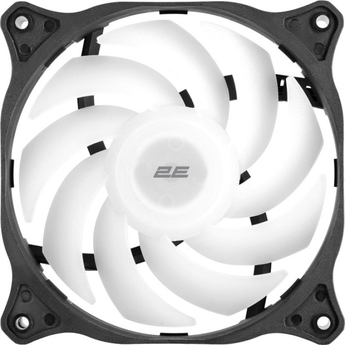 Корпусний вентилятор 2E GAMING 120мм, 1200rpm, 3pin, 3pin +5VARGB, чорний (F120-ARGB)