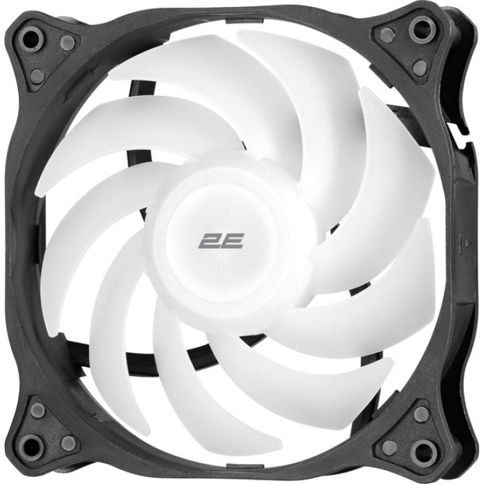 Корпусний вентилятор 2E GAMING 120мм, 1200rpm, 3pin, 3pin +5VARGB, чорний (2E-F120-ARGB)