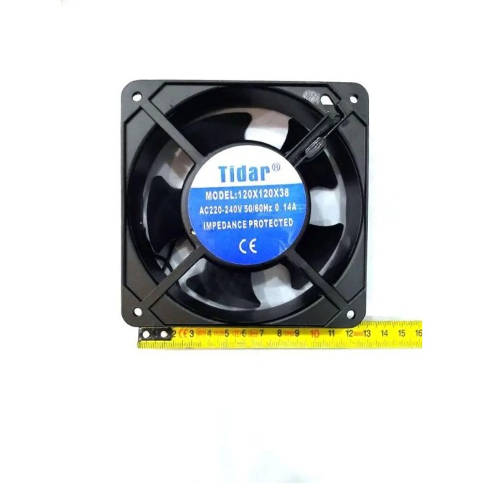 Вентилятор TIDAR AC220-240V 0,14А 21W 120х120х38 мм 2-провідний (AC220-240V)