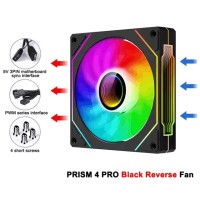 Вентилятор Power Train PRISM 4 Pro 120mm ARGB (Black REVERSED) (PT PRISM 4 Pro 120mm black reversed)