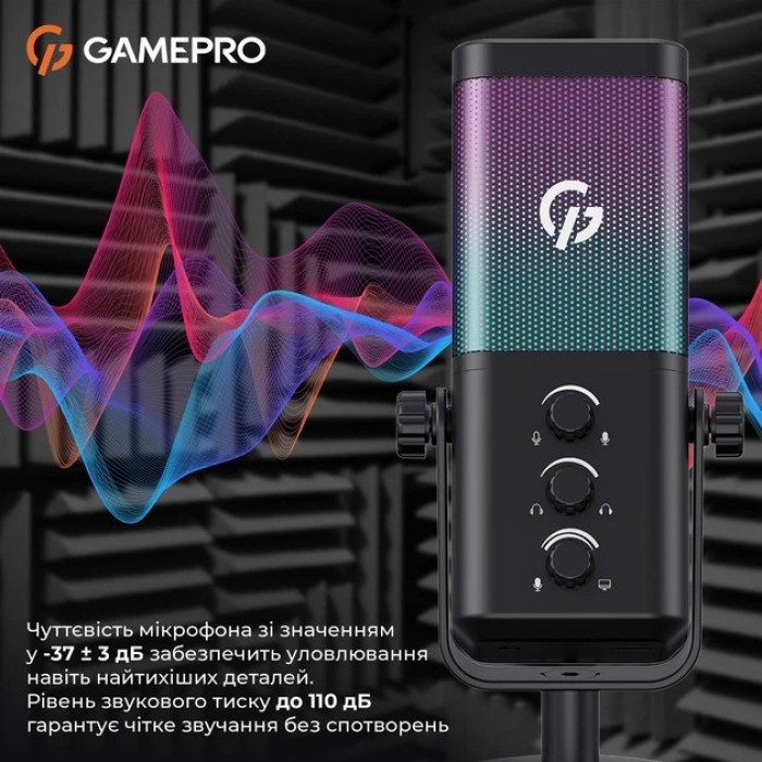 Конденсаторний USB мікрофон GamePro (UGM117B) (UGM117B)