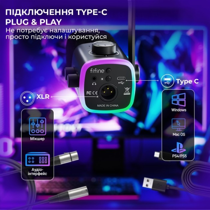 USB мікрофон Fifine AM9 (AM9)