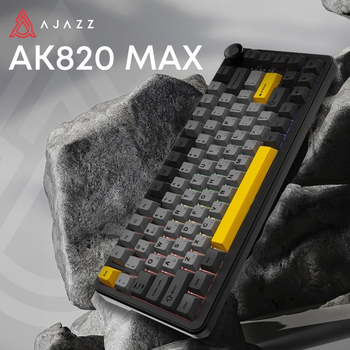 Клавіатура механічна бездротова Ajazz AK820 MAX PLUS Daydream Switch RGB Wireless/BT/USB Black (AK820MAX-DD-BGY)