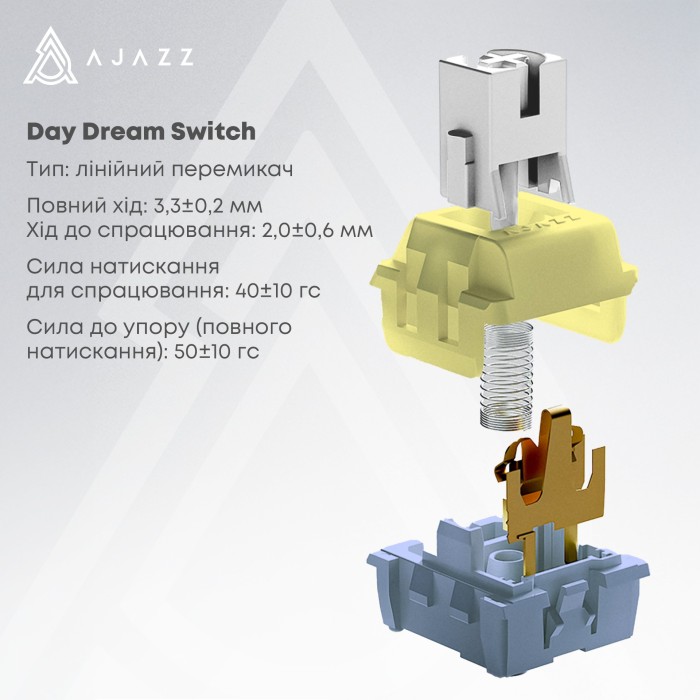 Клавіатура механічна бездротова Ajazz AK820 MAX PLUS Daydream Switch RGB Wireless/BT/USB Black (AK820MAX-DD-BGY)
